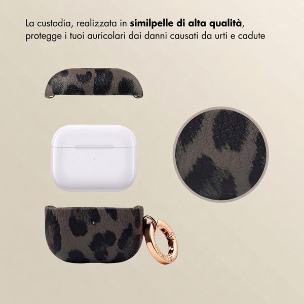 Selencia Cover Sabi stampa pantera  Apple Airpods 3 - Midnight Black