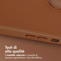 Accezz Cover in Pelle con MagSafe Apple iPhone 14 - Sienna Brown