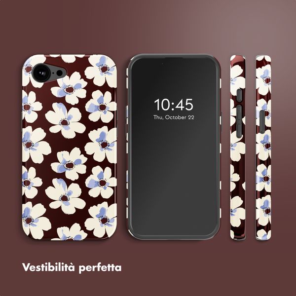 Selencia Cover posteriore Vivid con MagSafe Apple iPhone 17e / 16e - Choco Flower Pop