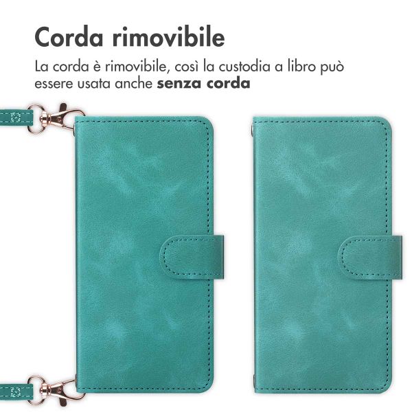 imoshion Cover a libro con Cordino Apple iPhone SE (2022 / 2020) / 8 / 7 - Turchese