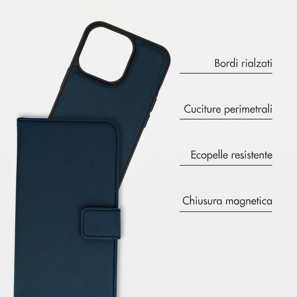 imoshion Cover a libro di lusso 2-in-1 rimovibile Apple iPhone 13 Pro - Blu