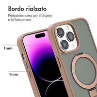 Accezz Cover con anello e supporto con MagSafe Apple iPhone 14 Pro Max - Marrone