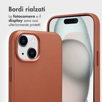 Accezz Cover in pelle 2 in 1 con MagSafe Apple iPhone 15 - Sienna Brown