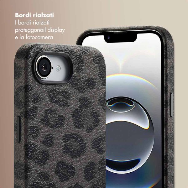 Selencia Cover Sabi Stampa pantera con MagSafe Apple iPhone 17e / 16e - Midnight Black
