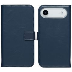 Selencia Cover a libro in vera pelle Apple iPhone Air - Blu