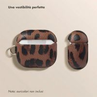 Selencia Cover Sabi stampa pantera  Apple Airpods 4 - Mocha Brown