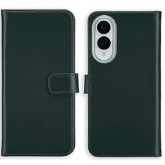 Selencia Cover a libro in vera pelle Samsung Galaxy S25 Edge - Verde