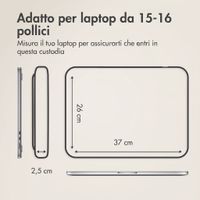 Accezz Custodia per laptop Leather con cerniera 15-16 pollici - Beige