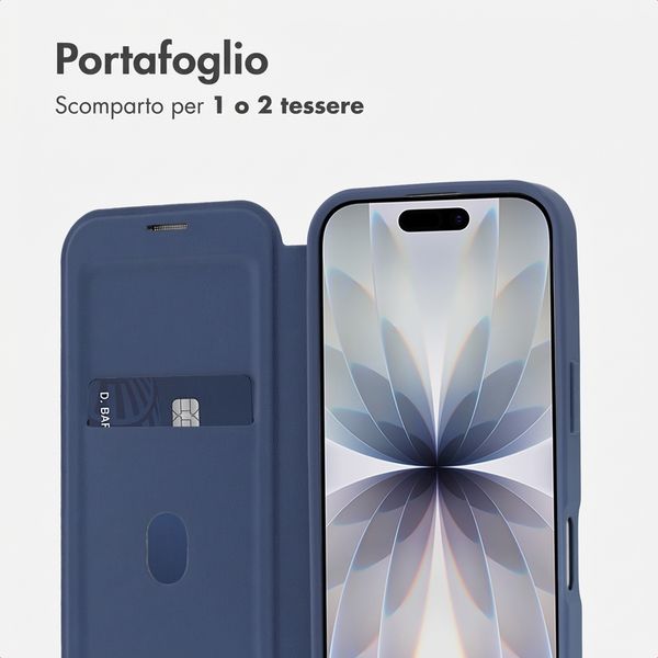 imoshion Bookcase trasparente con MagSafe Apple iPhone 17 - Blu
