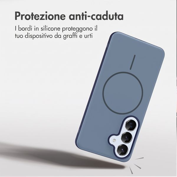 imoshion Cover posteriore Color con Thin MagSafe Ring Samsung Galaxy S25 / S24 - Blu scuro