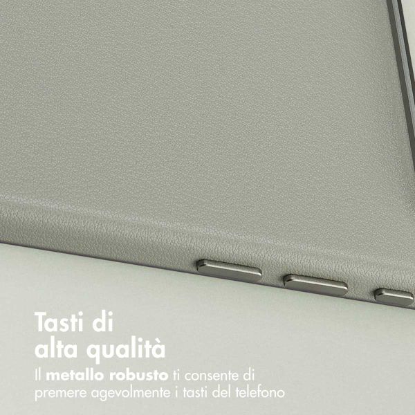 Accezz Cover in Pelle con MagSafe Apple iPhone Air - Light Grey
