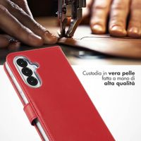 Selencia Cover a libro in vera pelle Samsung Galaxy A36 / A56 - Rosso