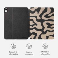 Selencia Cover per tablet Vivid Apple iPad 11 (2025) 11 pollici A16 / iPad 10 (2022) 10.9 pollici - Art Wave Black