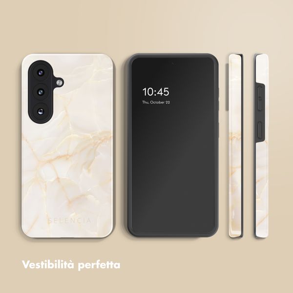 Selencia Cover posteriore Vivid con MagSafe Samsung Galaxy S26 Plus - Golden Beige Marble