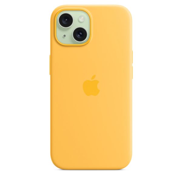 Apple Cover Posteriore in Silicone con MagSafe Apple iPhone 15 - Sunshine