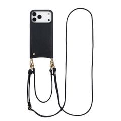 Selencia Cover per telefono Nova con cordino e portacarte Apple iPhone 17 Pro Max - Nero