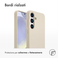 Accezz Cover in silicone liquido con MagSafe Samsung Galaxy S25 Plus - Stone
