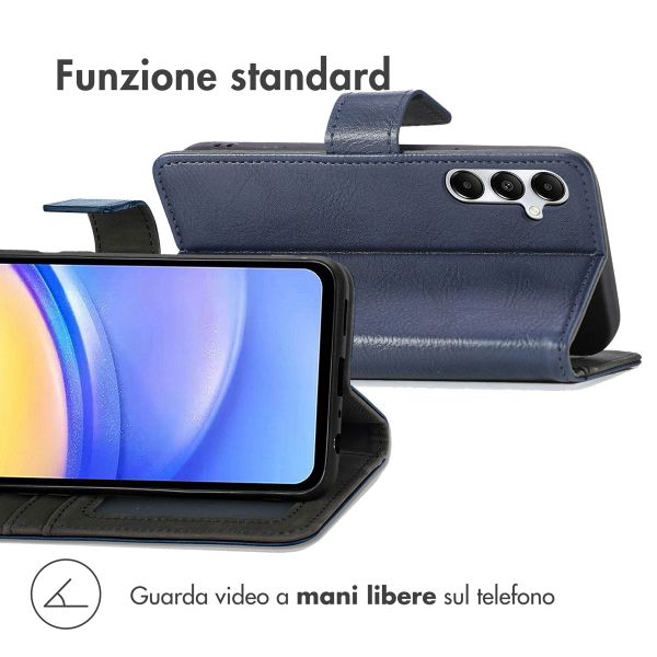 imoshion Cover a libro di Lusso Samsung Galaxy A15 (5G/4G) - Blu scuro