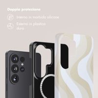 Selencia Cover posteriore Vivid con MagSafe Samsung Galaxy S26 Ultra - Desert Waves Beige