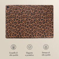 Selencia Libreria Sabi con stampa leopardata Samsung Galaxy Tab A11 Plus - Mocha Brown