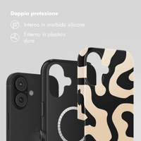 Selencia Cover posteriore Vivid con MagSafe Apple iPhone 17 - Art Wave Black