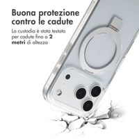 Accezz Cover con anello e supporto con MagSafe Apple iPhone 17 Pro - Trasparente