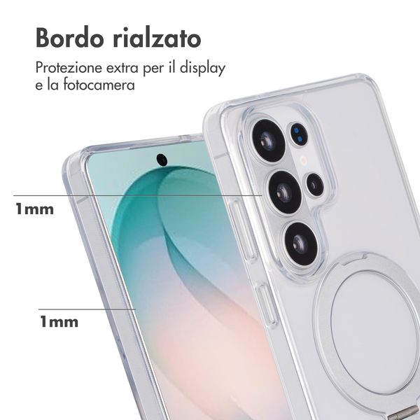 Accezz Cover con anello e supporto con MagSafe Samsung Galaxy S26 Ultra - Trasparente
