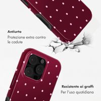 Selencia Cover posteriore Vivid con MagSafe Apple iPhone 16 Pro - Happy Dots Burgundy