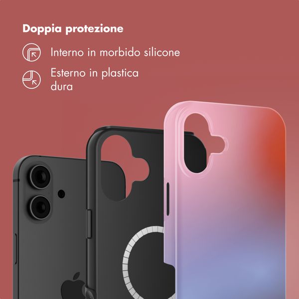 Selencia Cover posteriore Vivid con MagSafe Apple iPhone 16 - Gradient Soft Blush