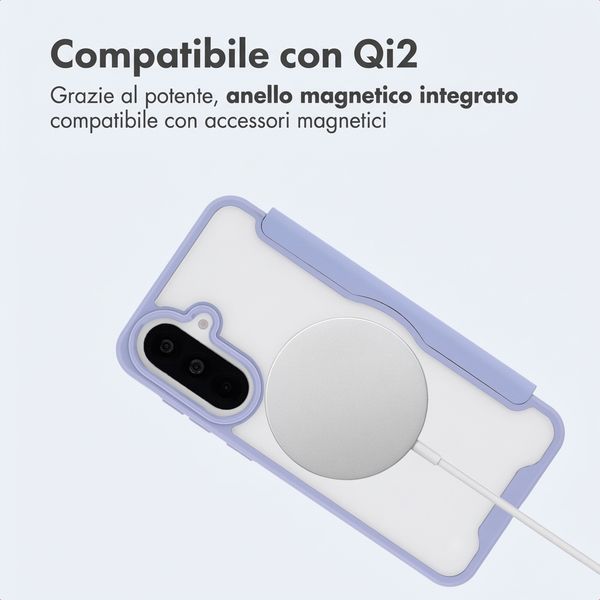 imoshion Bookcase trasparente con MagSafe Samsung Galaxy A37 (5G) - Lilla
