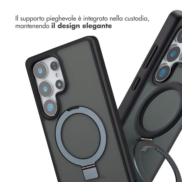 Accezz Cover con anello e supporto con MagSafe Samsung Galaxy S25 Ultra - Nero