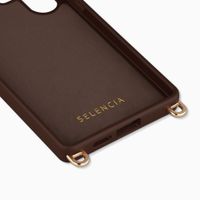 Selencia Cover posteriore Rivièra con MagSafe con ganci rimovibili Samsung Galaxy S25 Ultra - Choco Brown