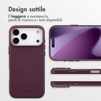 Accezz Cover in Pelle con MagSafe Apple iPhone 17 Pro Max - Heath Purple