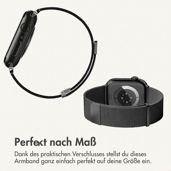 imoshion Milanees magnetisch bandje Apple Watch | 38/40/41/42 mm - Zwart