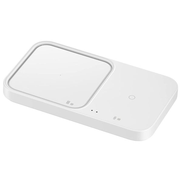 Samsung ﻿Wireless Charger Duo - Caricatore wireless - Con adattatore e cavo di ricarica - 15 Watt - Bianca