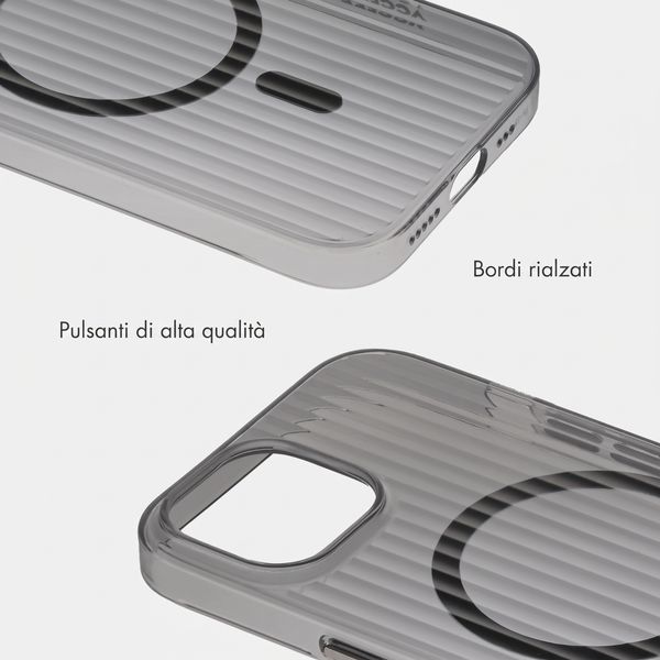 Accezz Cover Lite con MagSafe | Fluted | Apple iPhone 15 - Nero