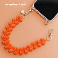 Selencia Cover trasparente con ganci + laccetto da polso Lova Apple iPhone 16 - Arancio