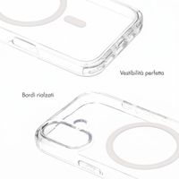 Selencia Cover posteriore Rivièra MagSafe con gancini rimovibili Apple iPhone 17 - Trasparente