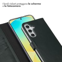 Selencia Cover a libro in vera pelle Samsung Galaxy S25 FE - Verde