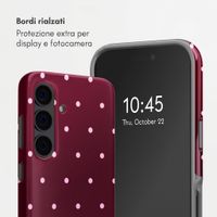 Selencia Cover posteriore Vivid con MagSafe Samsung Galaxy S24 - Happy Dots Burgundy