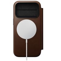Nomad Cover a libro in pelle moderna Apple iPhone 18 Pro / 17 Pro - Brown