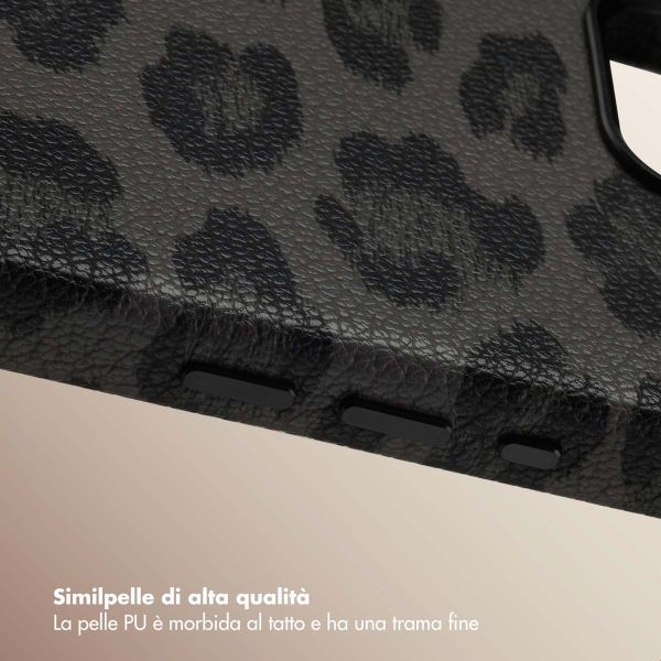 Selencia Cover Sabi Stampa pantera con MagSafe Apple iPhone 17e / 16e - Midnight Black