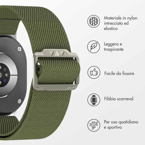 imoshion Cinturino in nylon elastico Samsung Galaxy Watch 8 (40/44mm) / Classic (46mm) - Verde