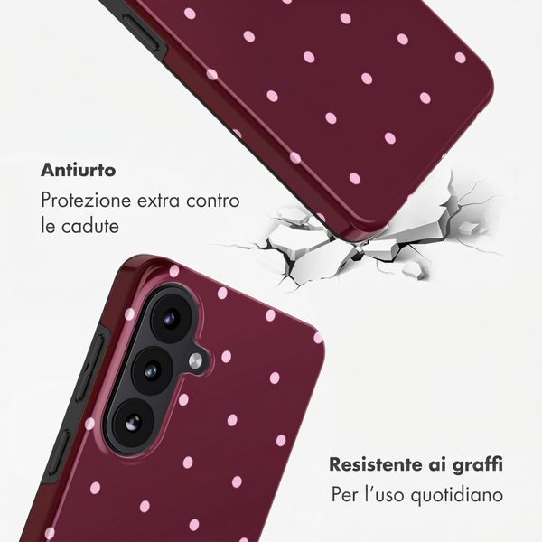 Selencia Cover Posteriore Vivid Samsung Galaxy S26 - Happy Dots Burgundy