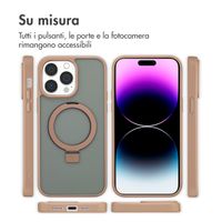 Accezz Cover con anello e supporto con MagSafe Apple iPhone 14 Pro Max - Marrone
