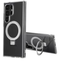 Accezz Cover con anello e supporto con MagSafe Samsung Galaxy S24 Ultra - Trasparente