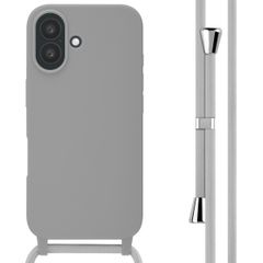 imoshion Cover in Silicone con Cordino Apple iPhone 16 - Grigio chiaro