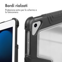 Accezz Libreria a tre ante robusta Apple iPad 9 (2021) 10.2 pollici / iPad 8 (2020) 10.2 pollici / iPad 7 (2019) 10.2 pollici - Nero