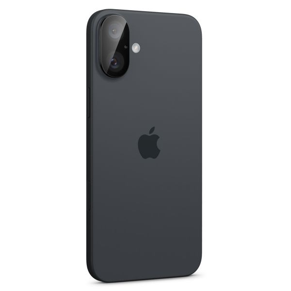 Spigen Optik Lens Protector - Protezione completa della fotocamera (confezione da 2) per Apple iPhone 16 / 16 Plus - Black