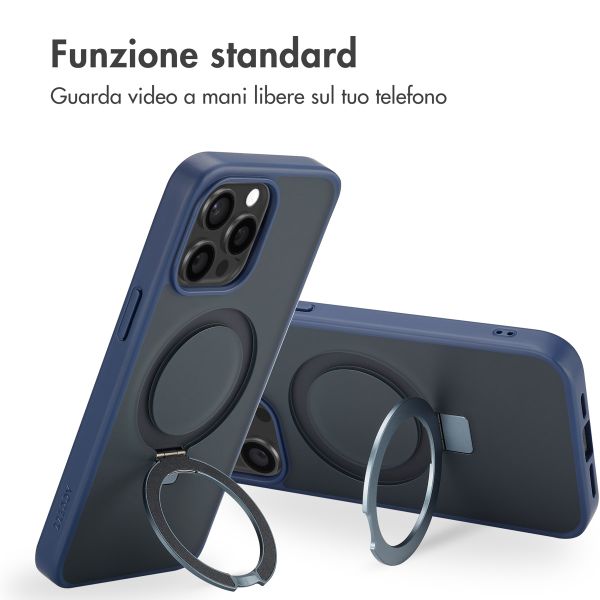 Accezz Cover con anello e supporto con MagSafe Apple iPhone 15 Pro Max - Blu